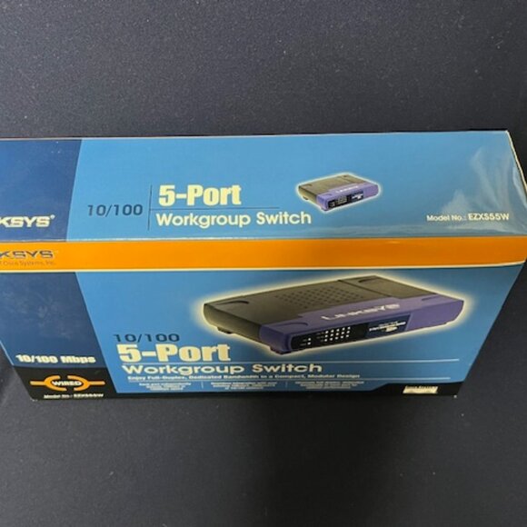 Linksys EtherFast (EZXS55W) 5-Ports External Workgroup Switch NEW - Picture 3 of 10